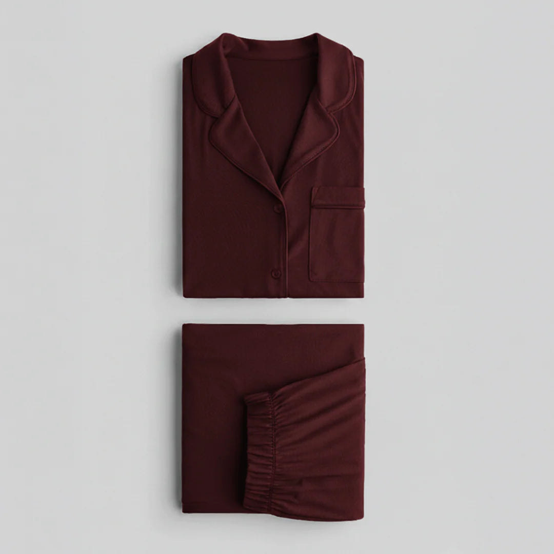 Bloom Pajama Set - Mehroon