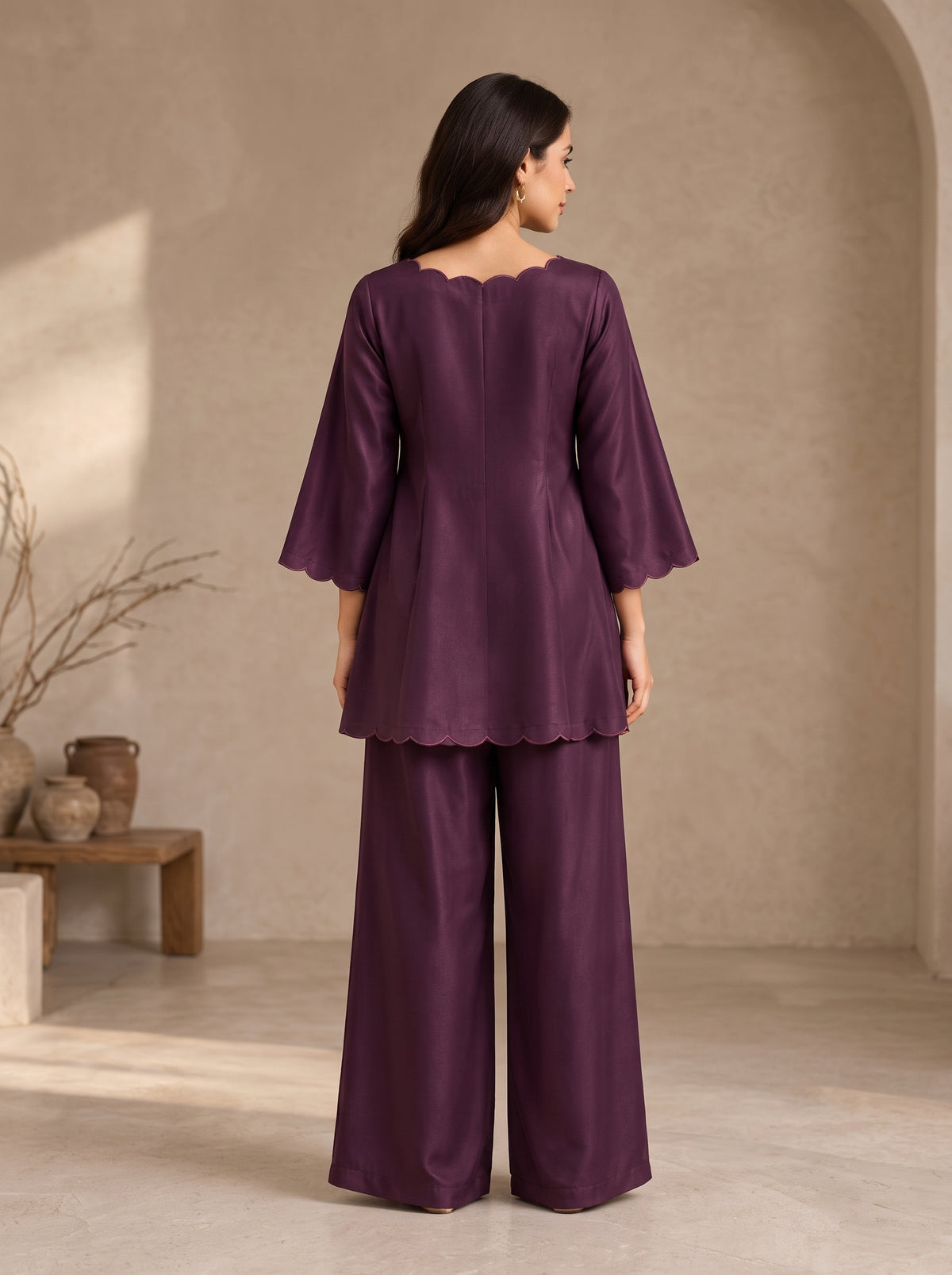 Deep Plum Premium Night Suit