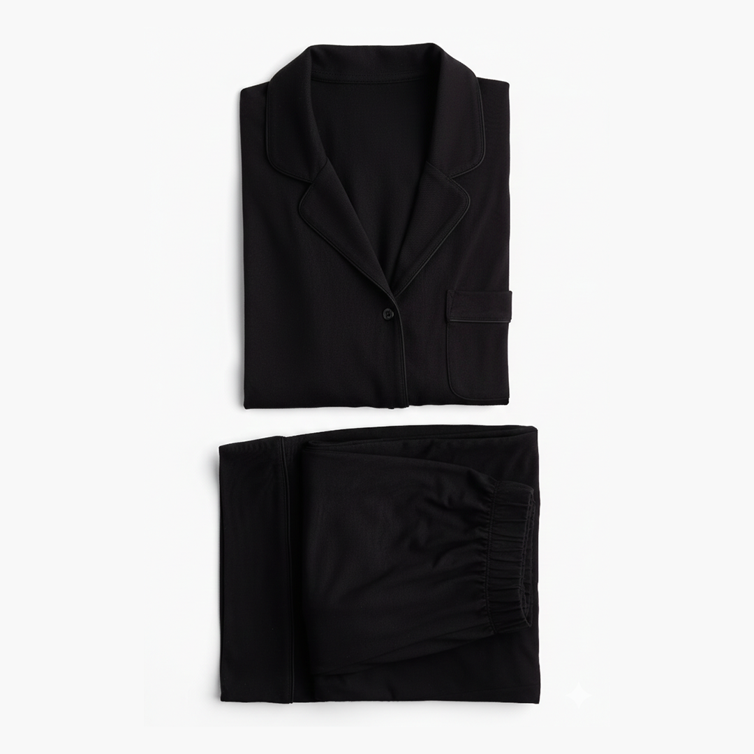 Bloom Pajama Set - Black