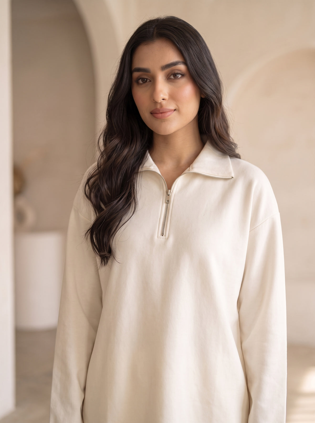 Winter Luxe Ribbed Knit Co-ord – Soft Ivory