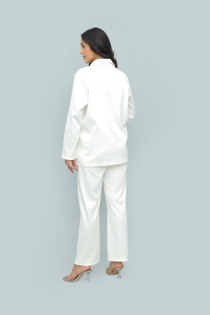 Winter Luxe Ribbed Knit Co-ord – Soft Ivory