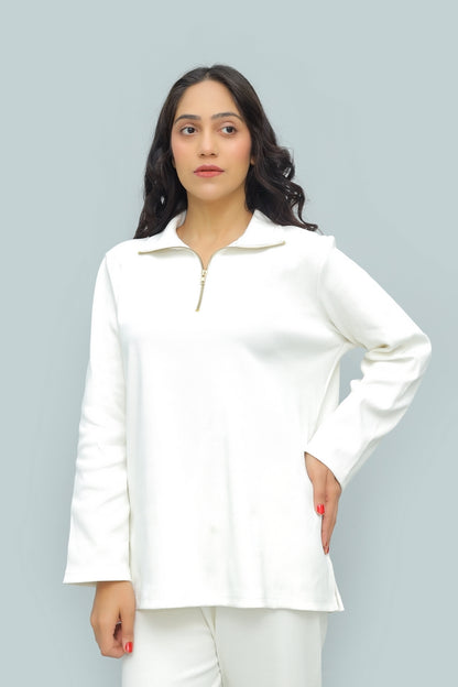 Winter Luxe Ribbed Knit Co-ord – Soft Ivory