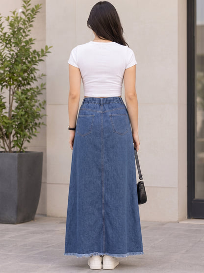 Dark Wash Denim Skirt