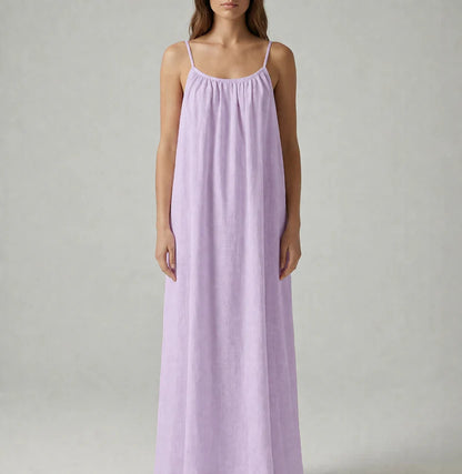 STUNNING BACKLESS MAXI DRESS - LILAC