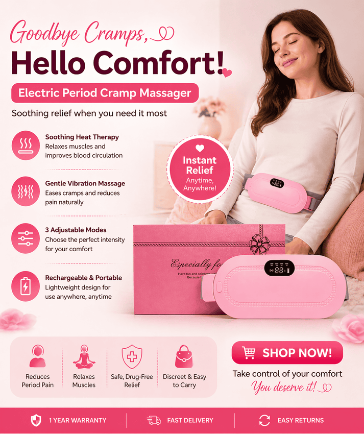 Electric Period Cramp Massager Menstrual Relief Belt