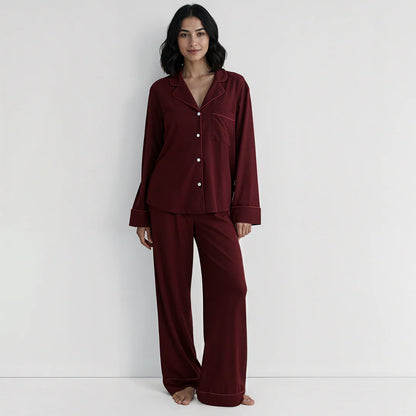 Bloom Pajama Set - Mehroon