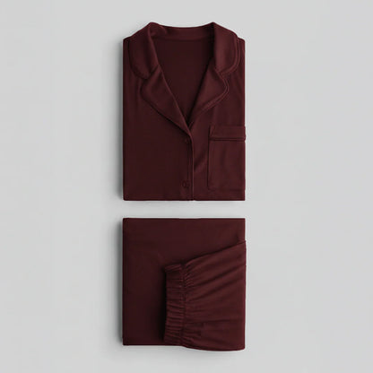 Bloom Pajama Set - Mehroon