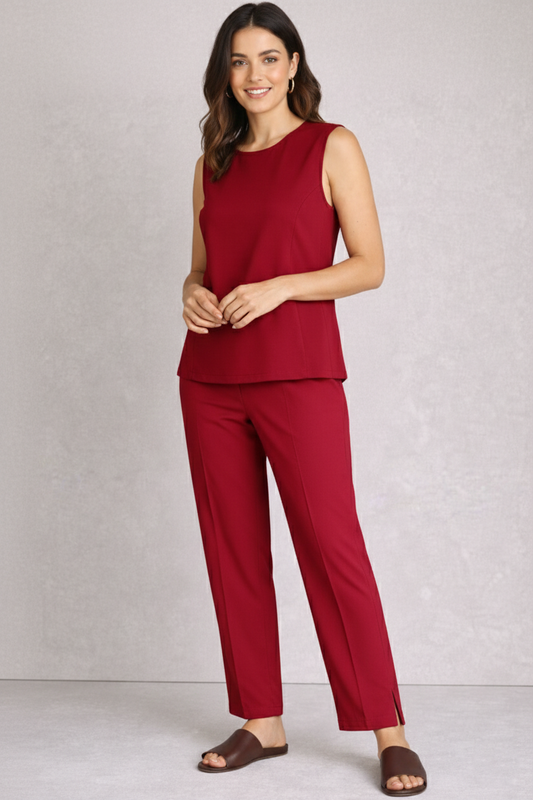 Luna Pajama Set - Maroon