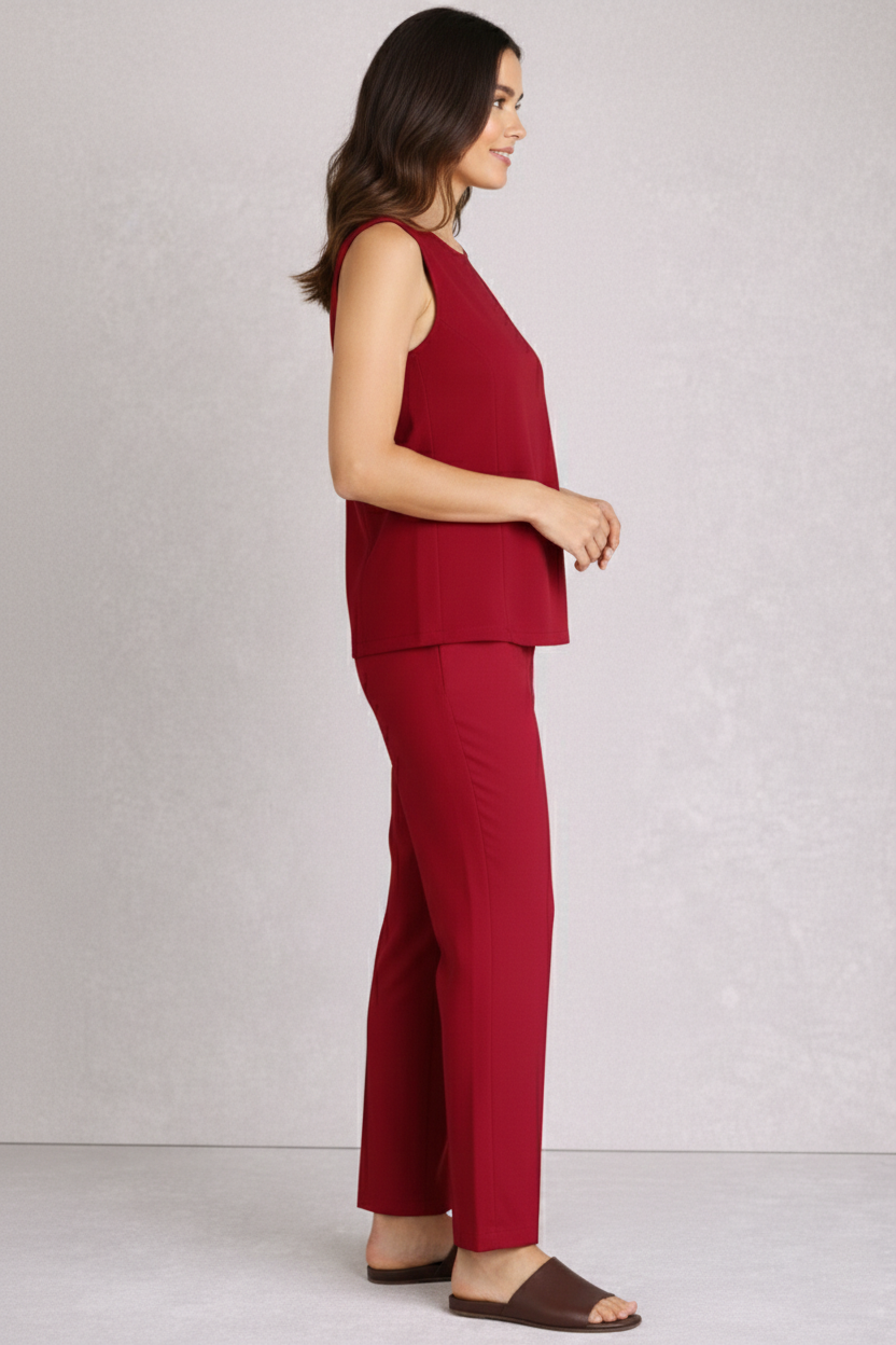 Luna Pajama Set - Maroon