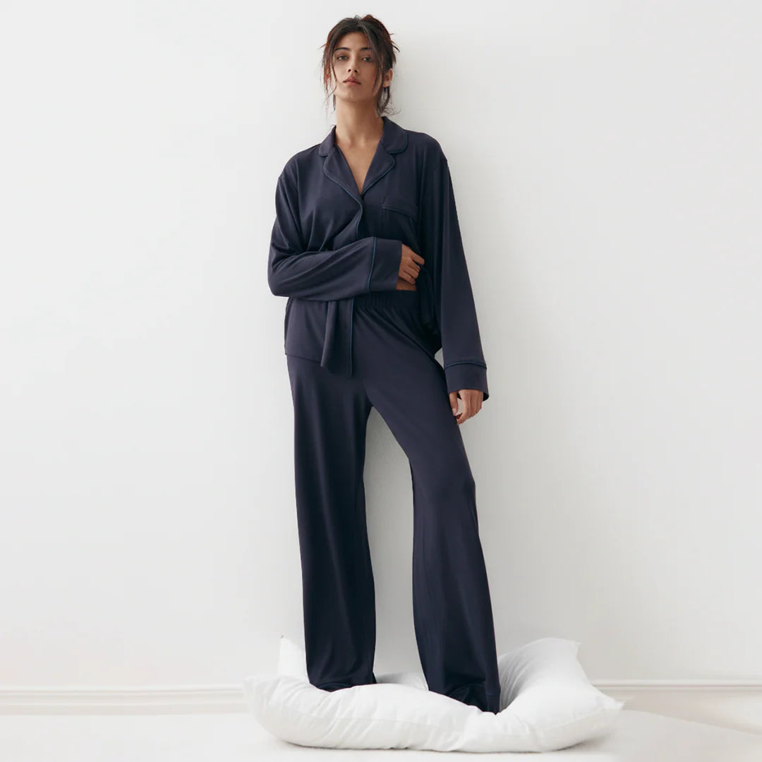 Bloom Pajama Set - Navyblue