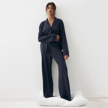 Bloom Pajama Set - Navyblue