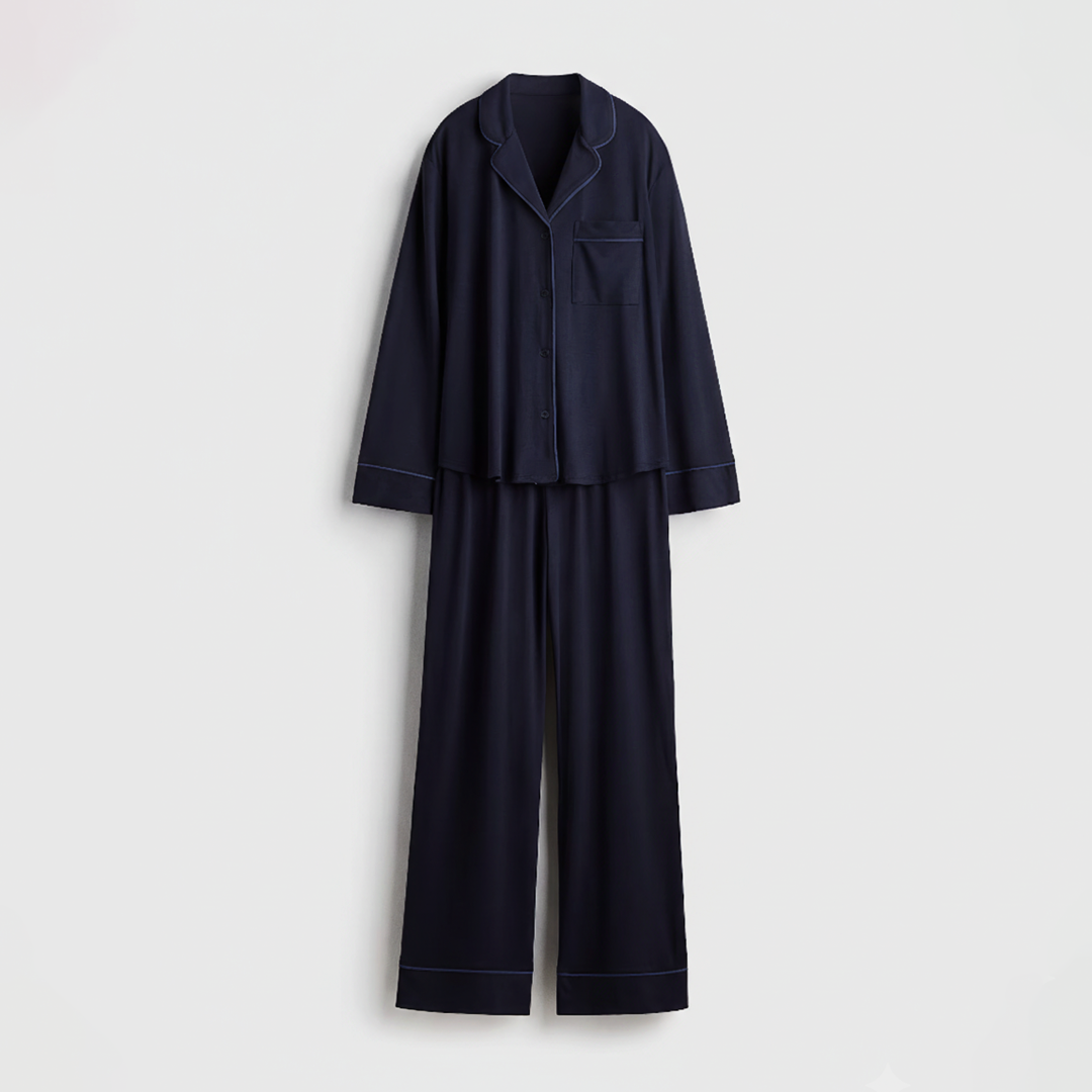 Bloom Pajama Set - Navyblue