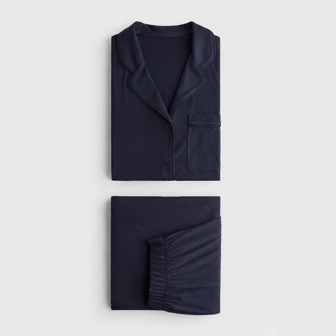 Bloom Pajama Set - Navyblue