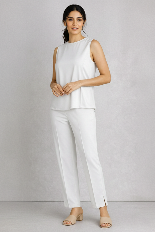 Luna Pajama Set - Pearl White