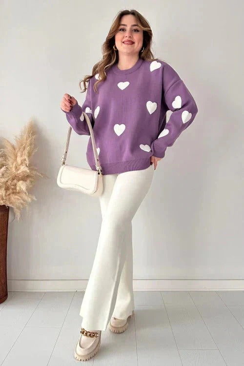 Purple Heart Fleece Co-ord Set