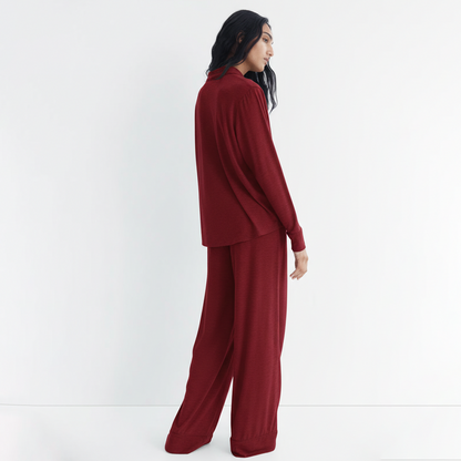 Bloom Pajama Set - Deep Red