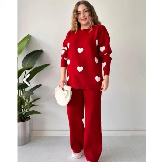 Red Heart Fleece Co-ord Set