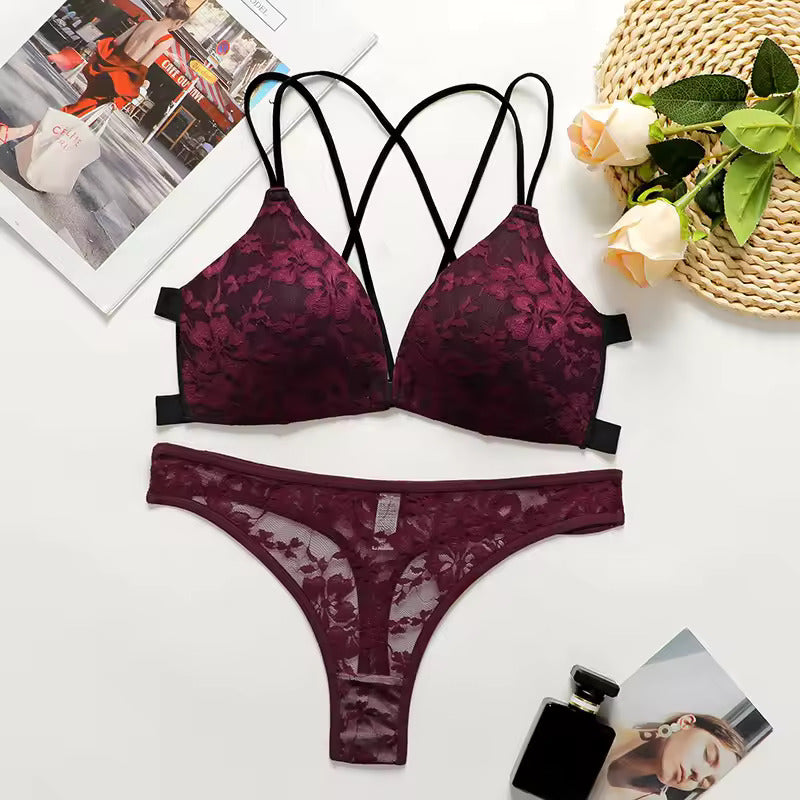 Front Buckle Bra No Underwire Small Chest Push-up 3826