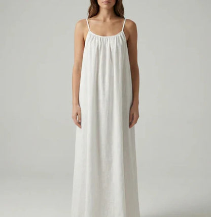 Nyra Backless Maxi - White