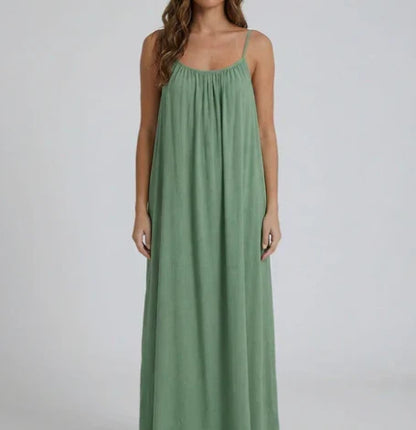 Nyra Backless Maxi - Mint Green