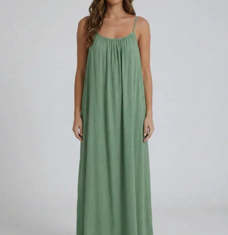 Nyra Backless Maxi - Mint Green