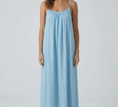 Nyra Backless Maxi - Light Blue