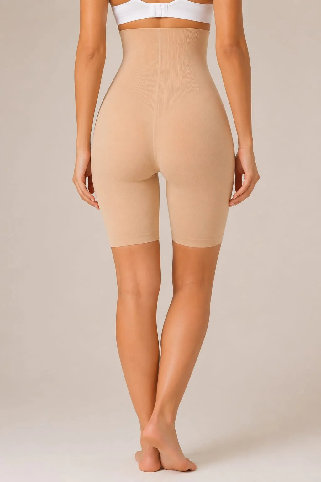 High-Waist Half Body Shaper Shorts - Seamless Tummy & Thigh Smoothing