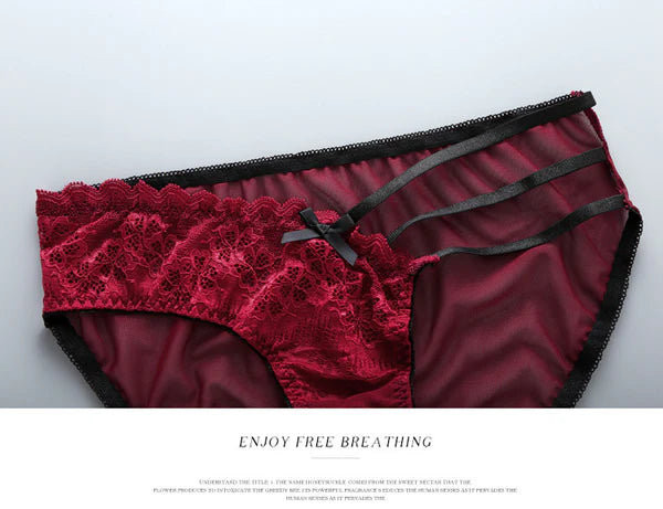 Flourish Push Up Padded Lace Bra And Panty Set Back Closure Seamless Lingerie Set Red 1801