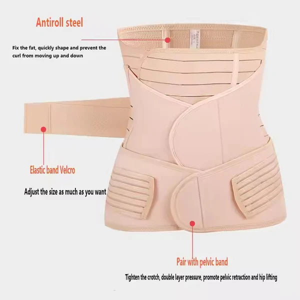 3 in 1 Postpartum Belt Body Shaper Belt for Women for After Birth Postnatal C-section