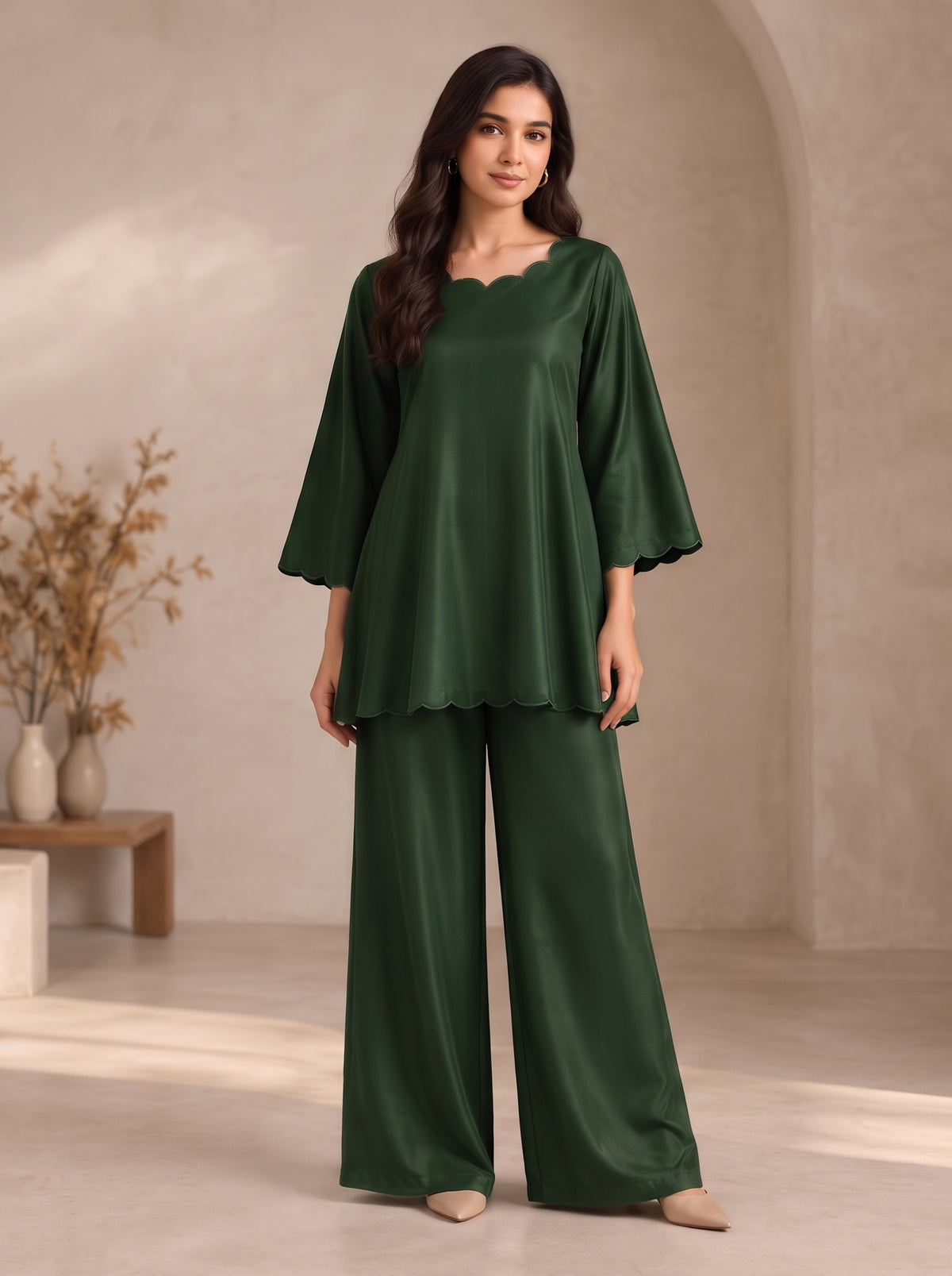 Forest Green Premium Night Suit