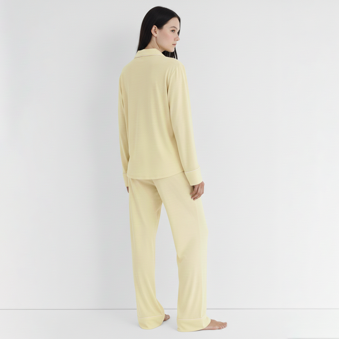 Summer Linen Pajama Set - Butter
