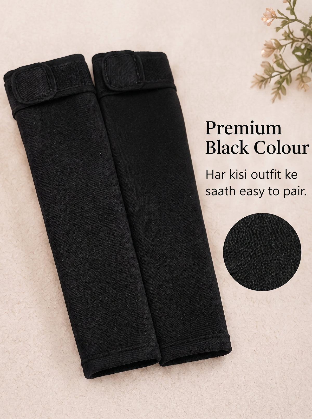 Premium Wool-Lined Full Leg Knee Warmers - Adjustable Thigh Strap