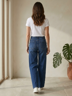 Dark Wash Denim Trouser